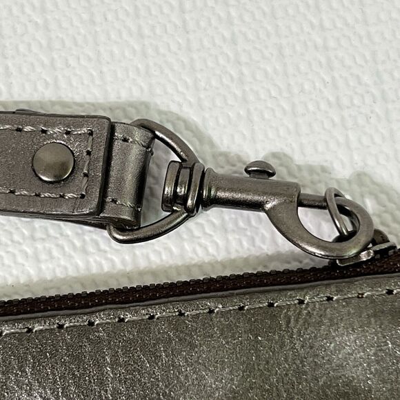 PATRICIA NASH St. Croce Tooled Italian Leather Wallet Wristlet Pewter Gray Strap - Picture 17 of 17